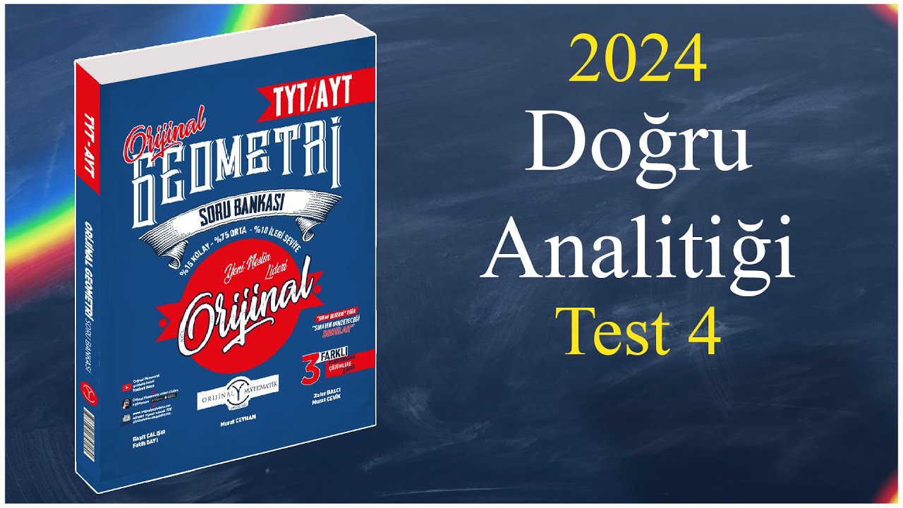 Doğru analitiği Test 4 - Orijinal geometri soru bankası
