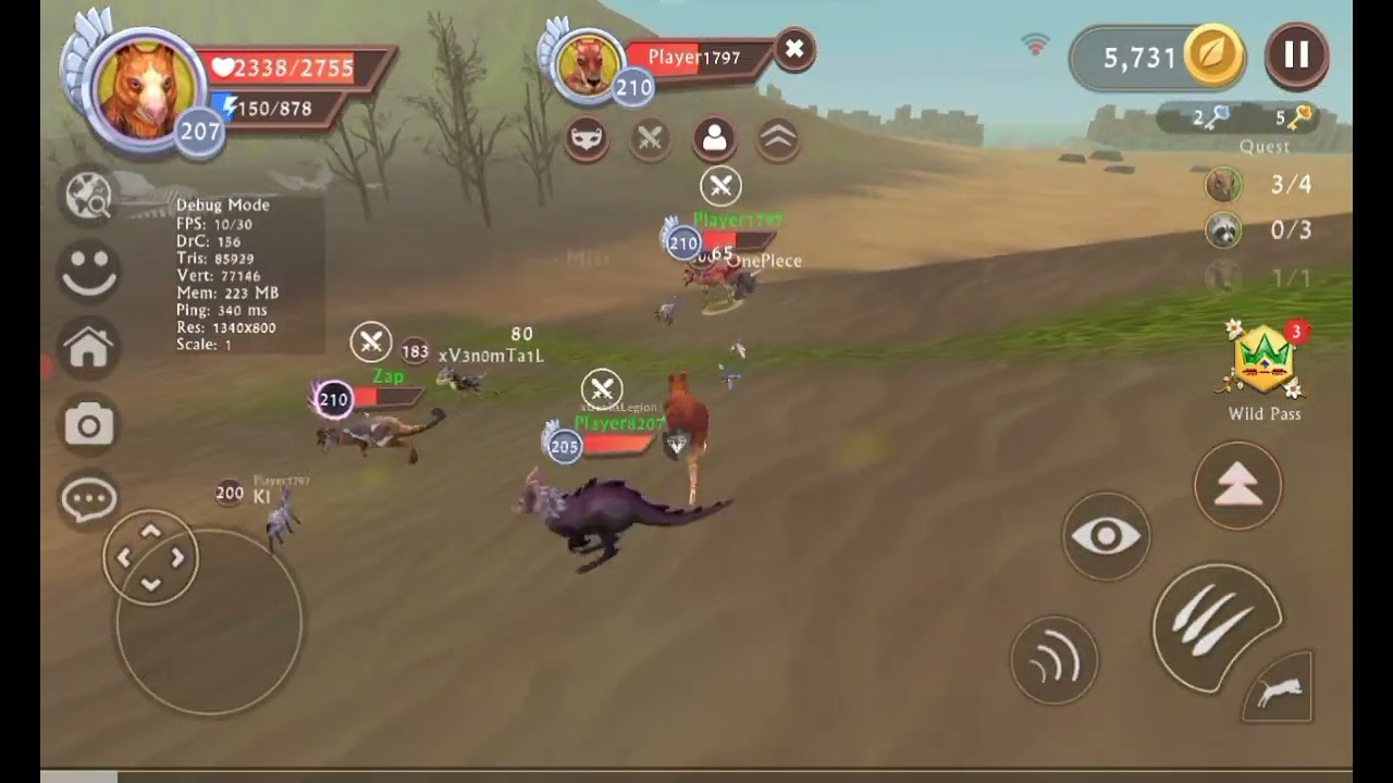 [Wildcraft pvp] zDiotzz and Zap vs The Player's 