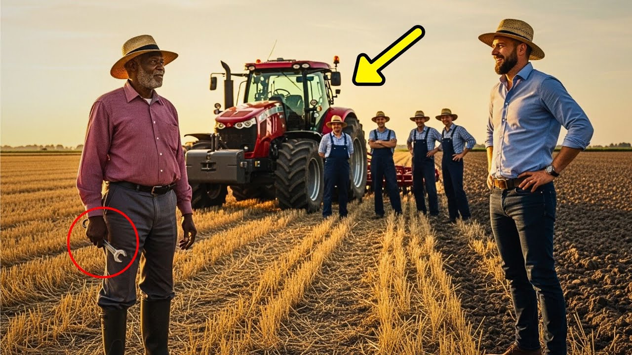 20 MONTEURS GAVEN HET OP BIJ DE MILJOENEN-TRACTOR VAN DE BOER… TOT DE OUDE MAN HET ONMOGELIJKE DEED