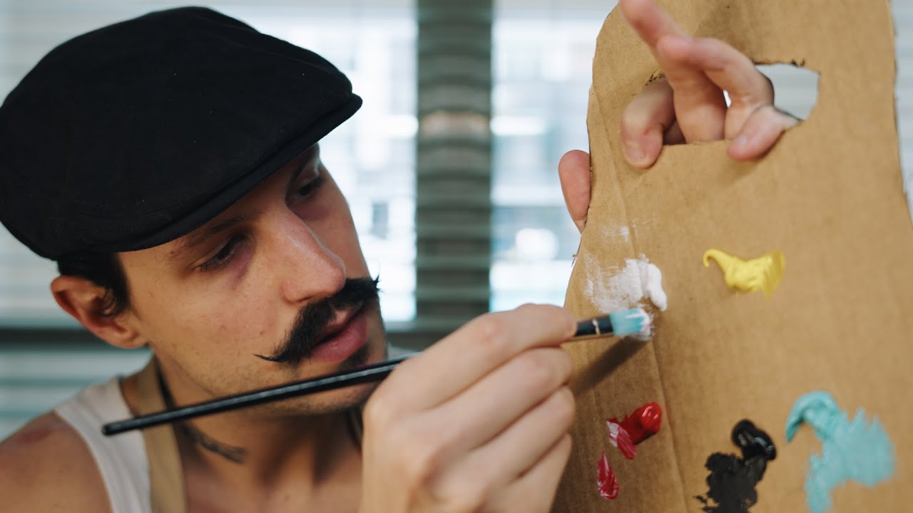 ASMR Picasso POV Painting | Brush Sounds, Paint, Water, Ear to Ear Whispers Roleplay, Bob Ross Style