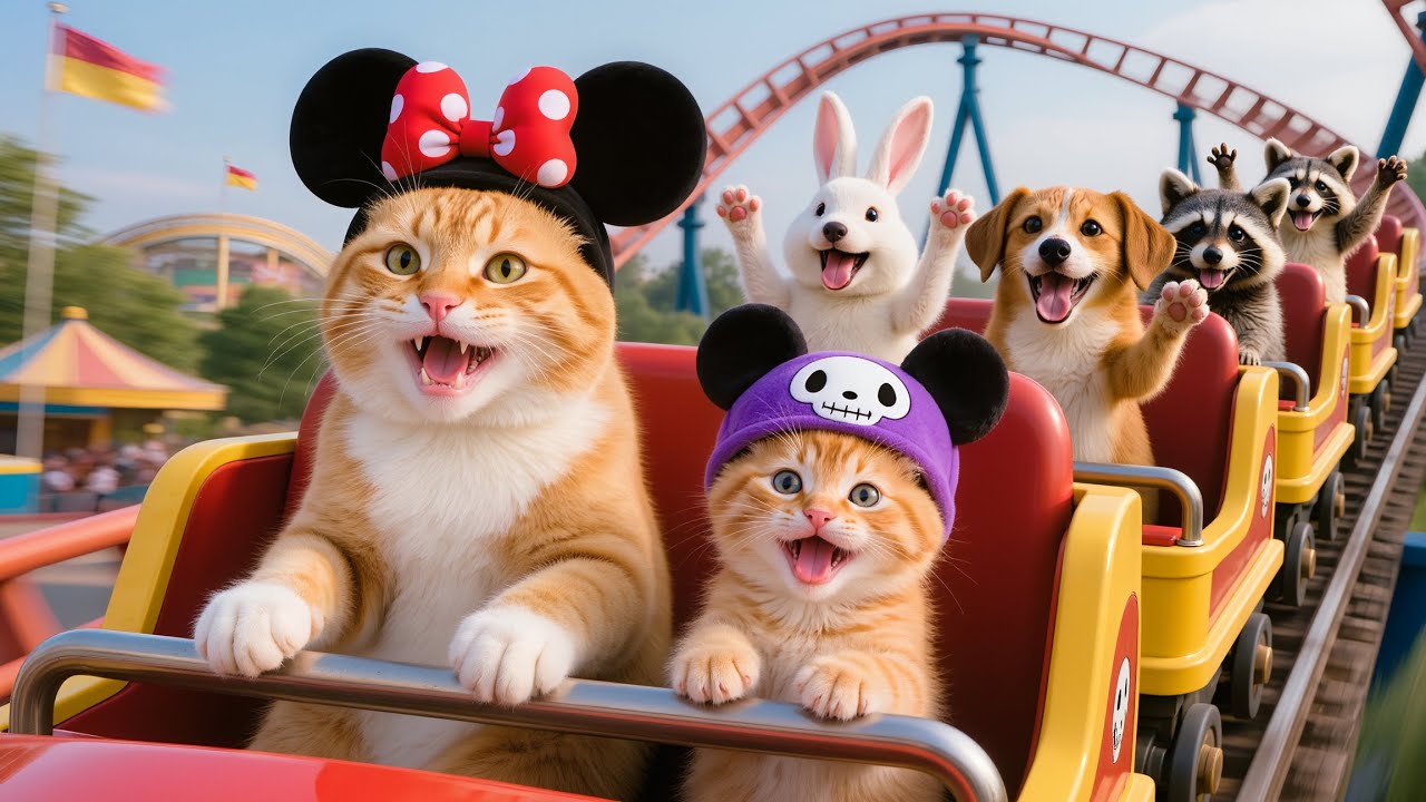 Mama Cat Trims Fur on the Farm and Makes Tiger Hat For Kittens At Home🐾🎩🐯