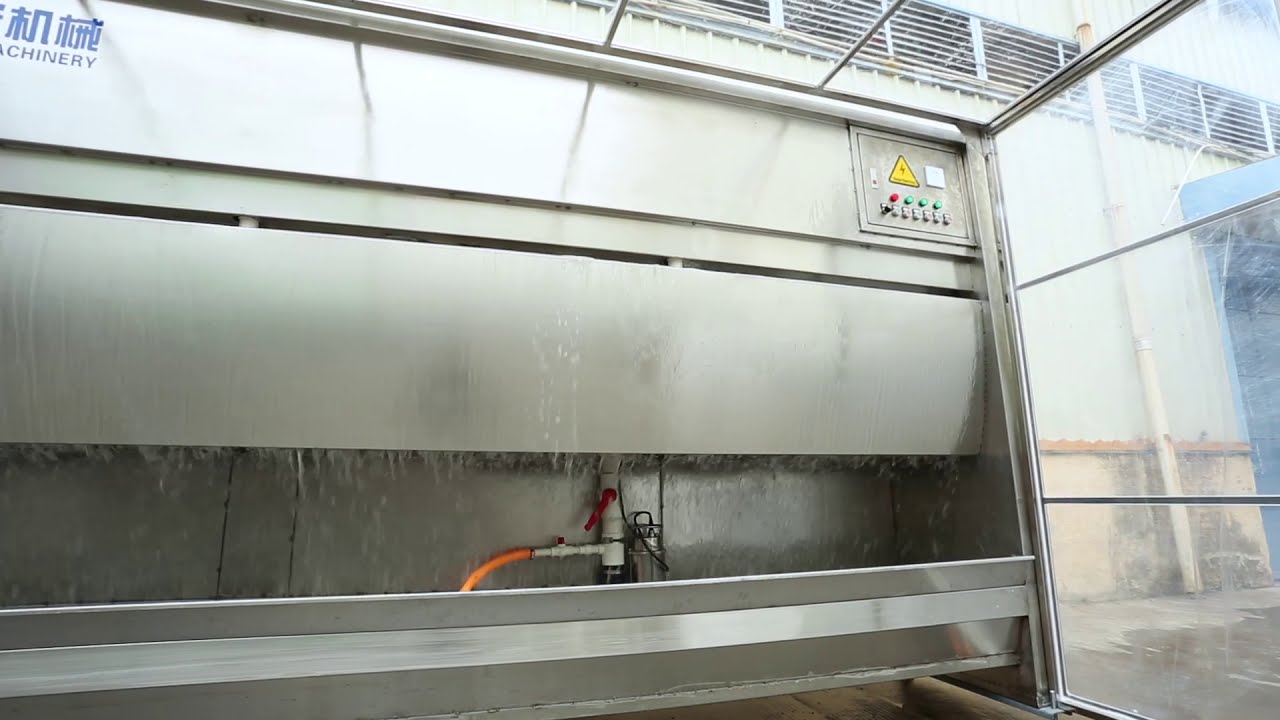 Waterfall dust collector booth, water wall wet dust extractor for polishing dust