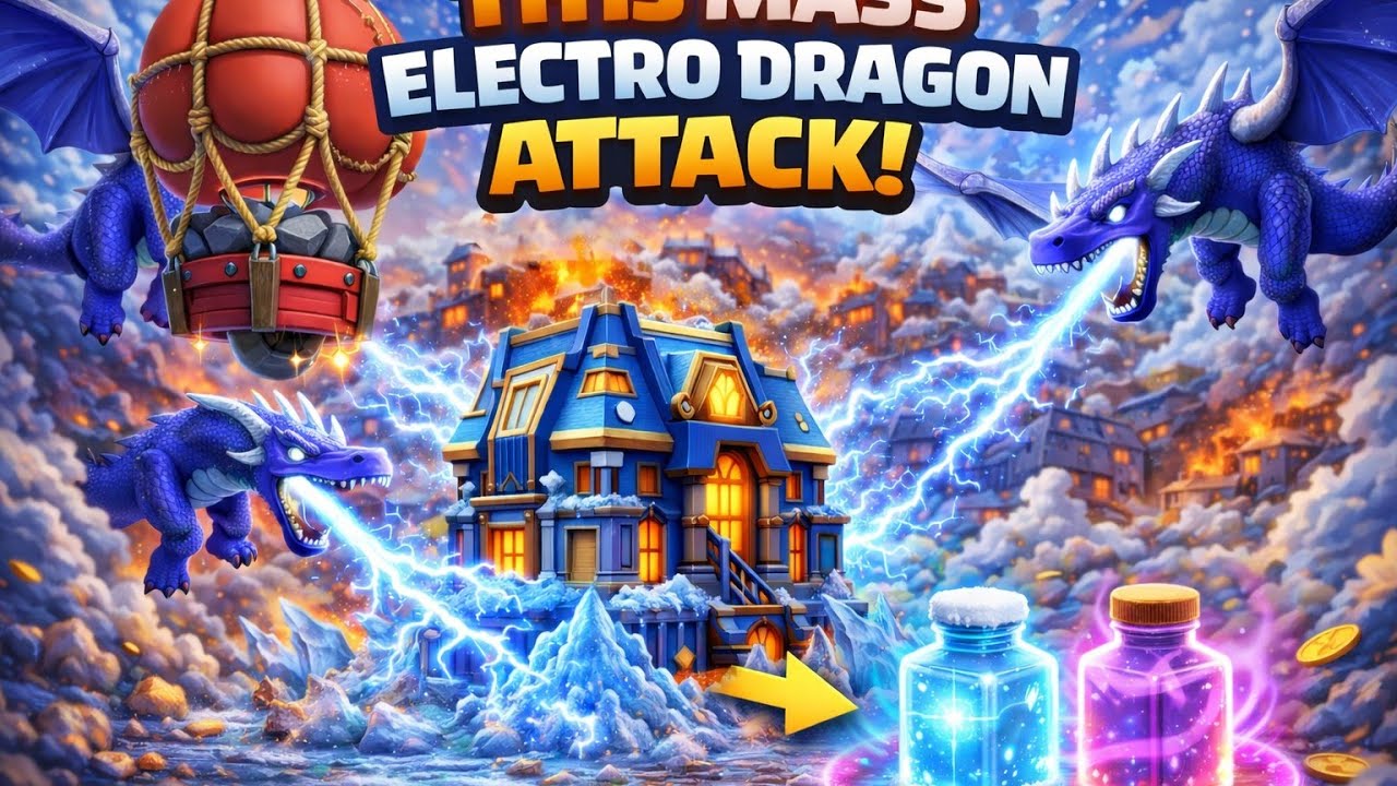 Town Hall 13 Mass Electro Dragon Attack 