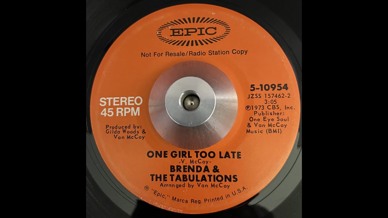 Brenda and the Tabulations   One Girl Too Late