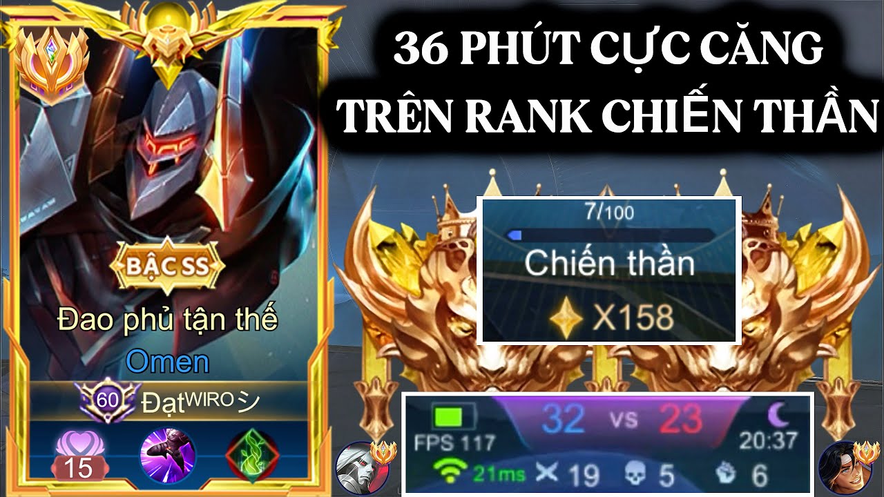 Tổng Hợp Những Trận Đấu Cực Căng Thẳng Trên Rank Chiến Thần 158* Của Đạt Wiro AOV