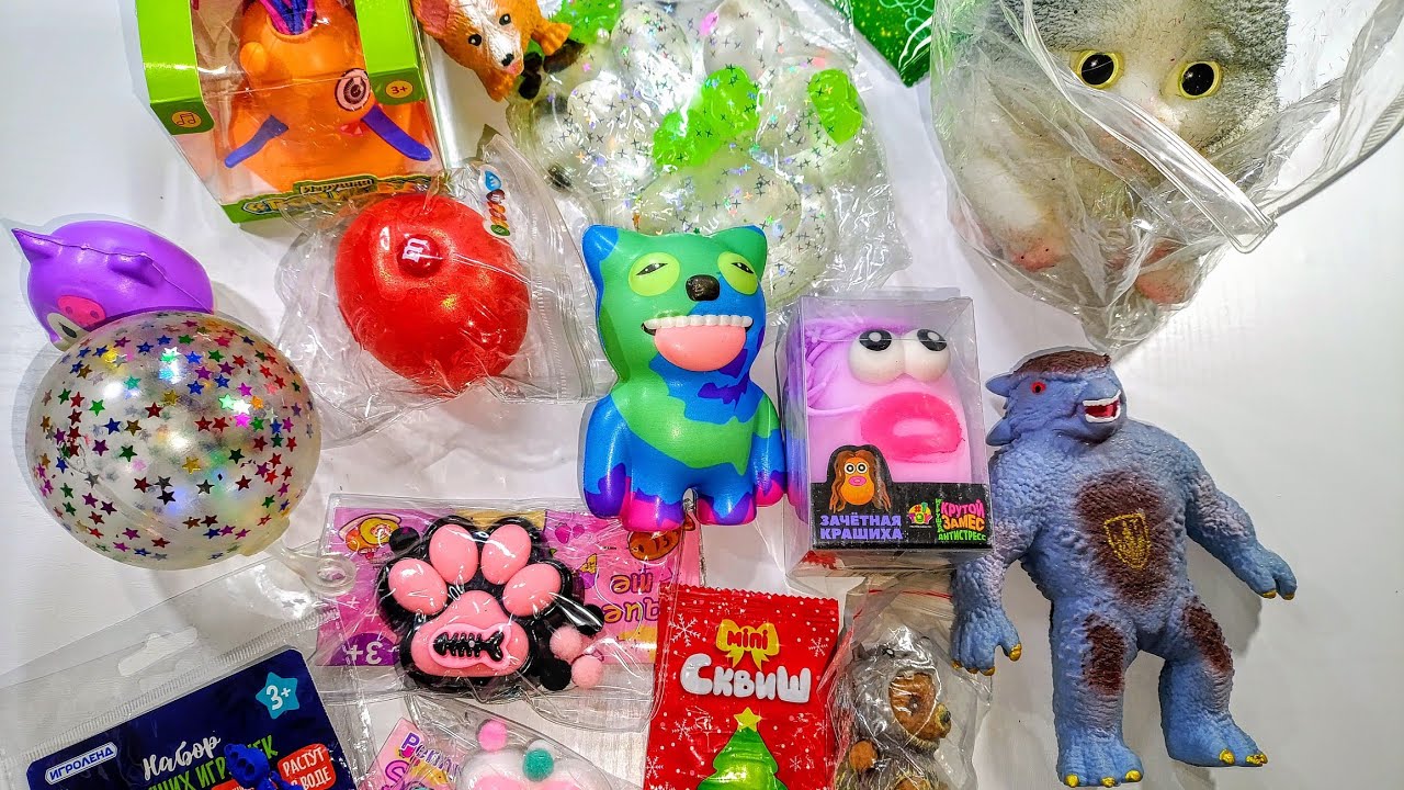 ASMR🤯👀Unboxing 12 squishies and antistress for your satisfaction, sleep, and goosebumps💞