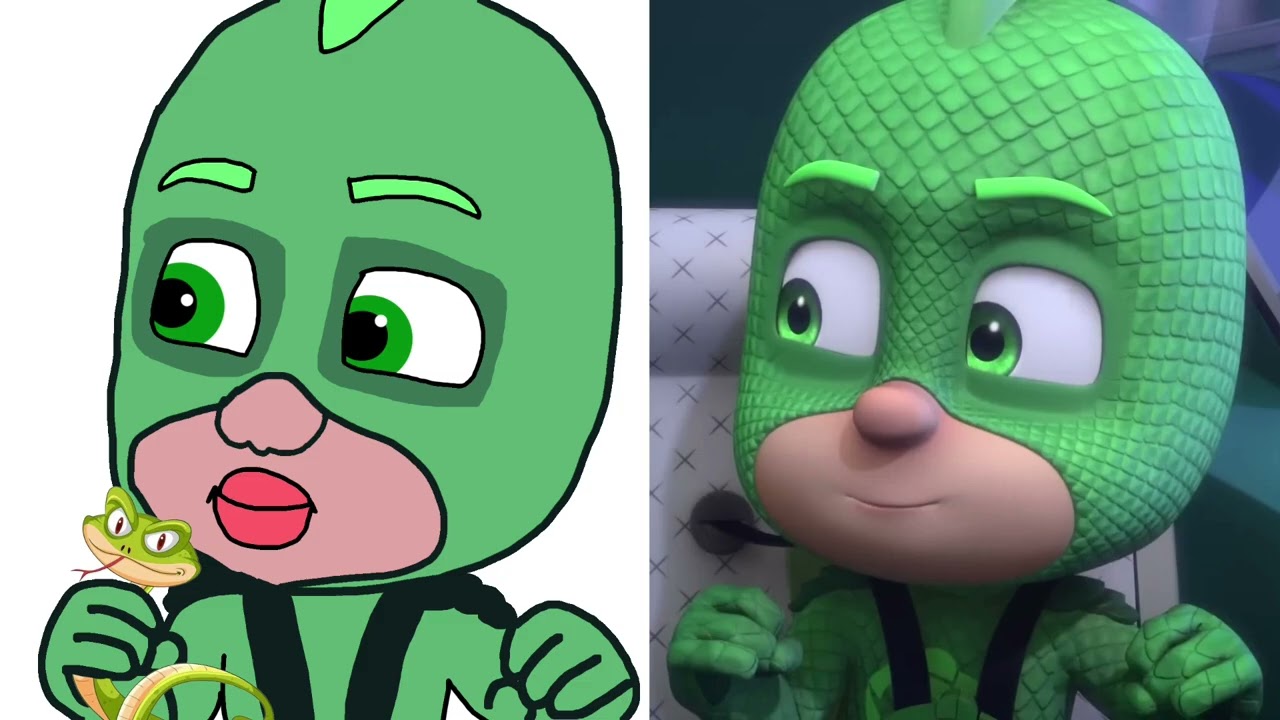 Pj masks drawing funny meme - gekko  catboy funny drawing video moments Disney 👍🙏😭🤣😅😁