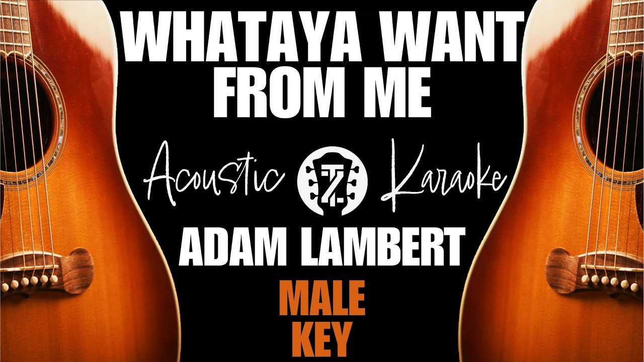 Whataya Want from Me (Acoustic Karaoke | Original Key)