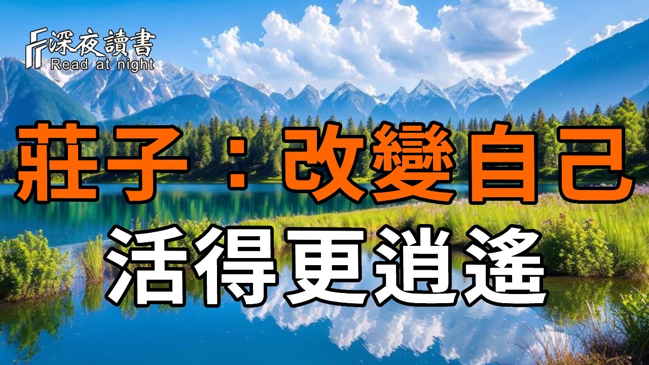 莊子的生命哲學:改變自己,活得更逍遙【深夜讀書】#人生感悟 #正能量 #情感 #晚年幸福 #深夜讀書  #内耗 #焦慮 #安靜#命理