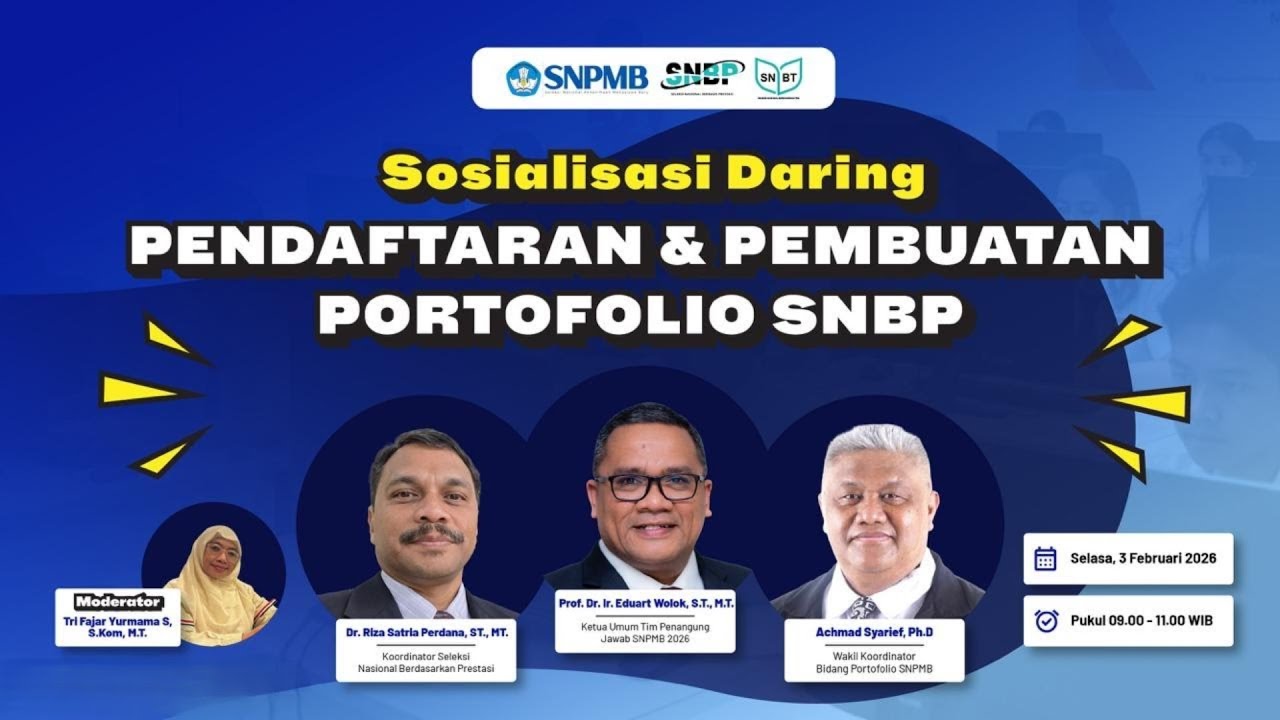 SOSIALISASI PENDAFTARAN DAN PEMBUATAN PORTOFOLIO SNBP 2026