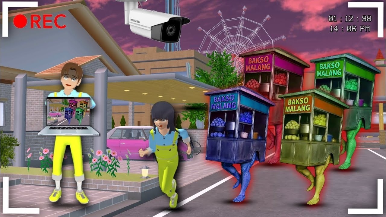 Yuta Mio Panik CCTV Merekam ANOMALI BAKSO WARNA WARNI 😱 | Sakura School Simulator