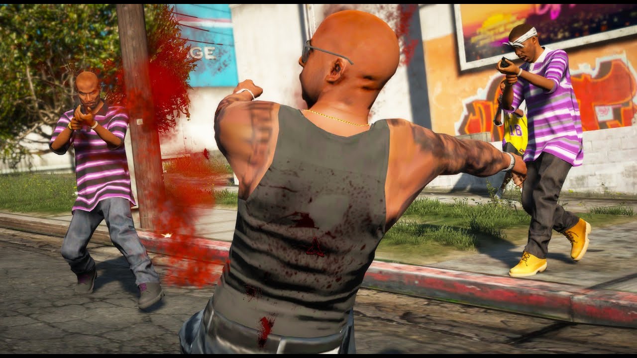 GTA 5 PC : GANG SHOOTOUTS 2 [Realistic Ragdoll Deaths]