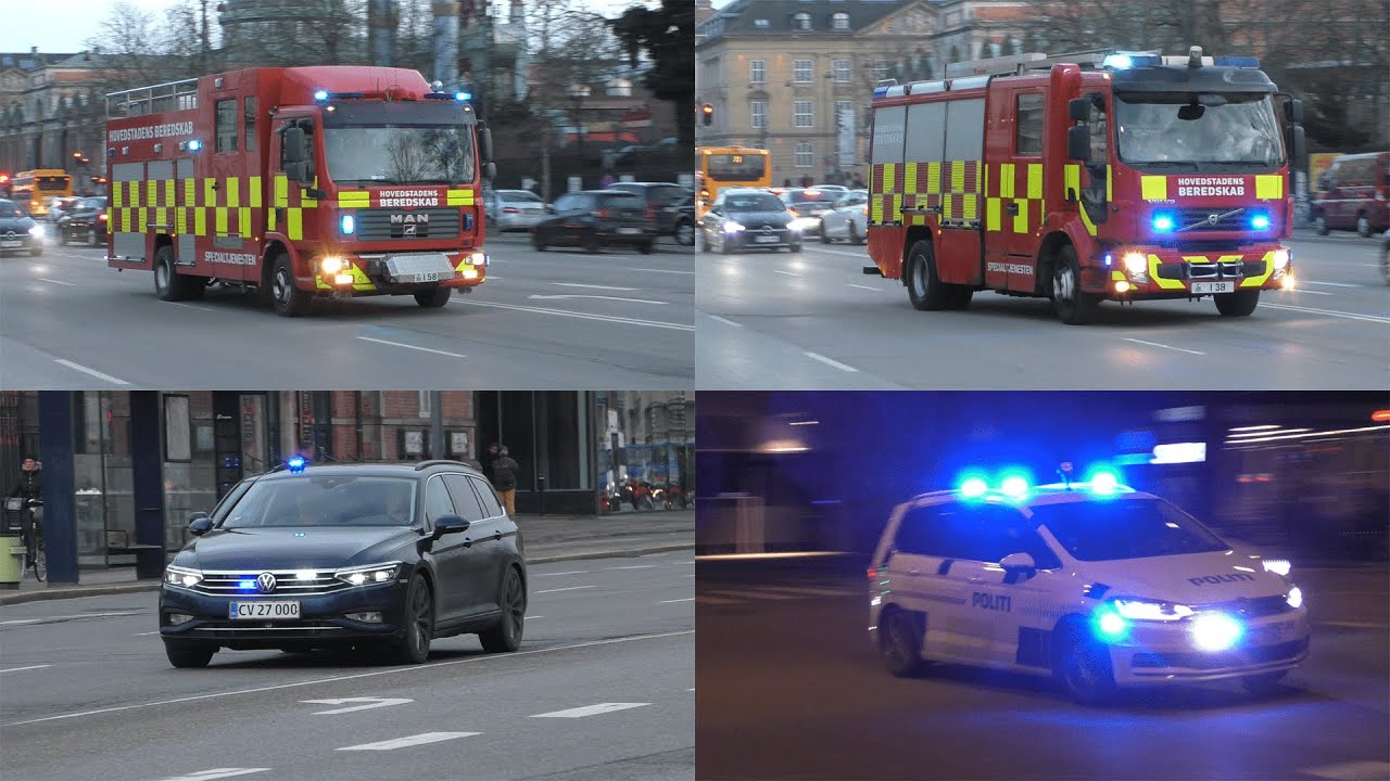 [København] Hovestadens Beredskab, Politi and Ambulance Responding