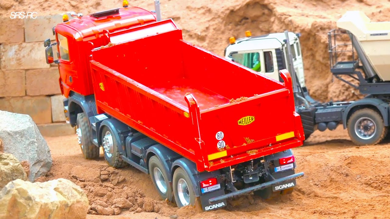 GREAT STUCKING RC TRUCK PART 3 !! HEAVX HAULAGE MAN TRACTOR TRUCK !! LIEBHERR RC DIGGER