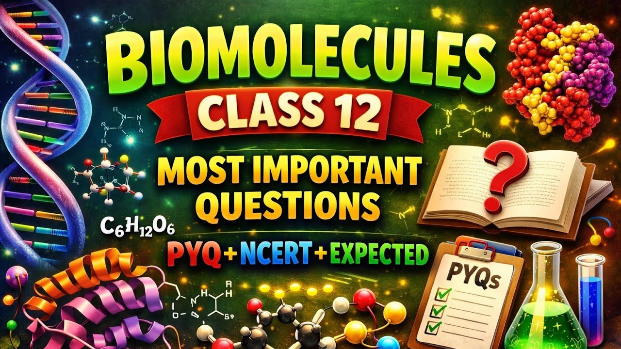 BIOMOLECULES MOST IMPORTANT QUESTIONS CLASS 12 🔥🔥🔥🔥🔥🔥 #pw #boardexam #chemistry #science #cbse 