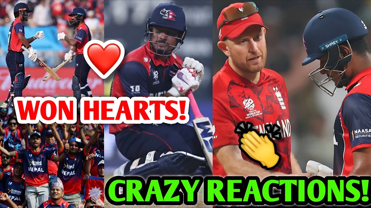 Nepal Won Every Cricketer & Fans HEARTS ❤️ Crazy Reactions on Nepal Vs England | T20 World Cup News
