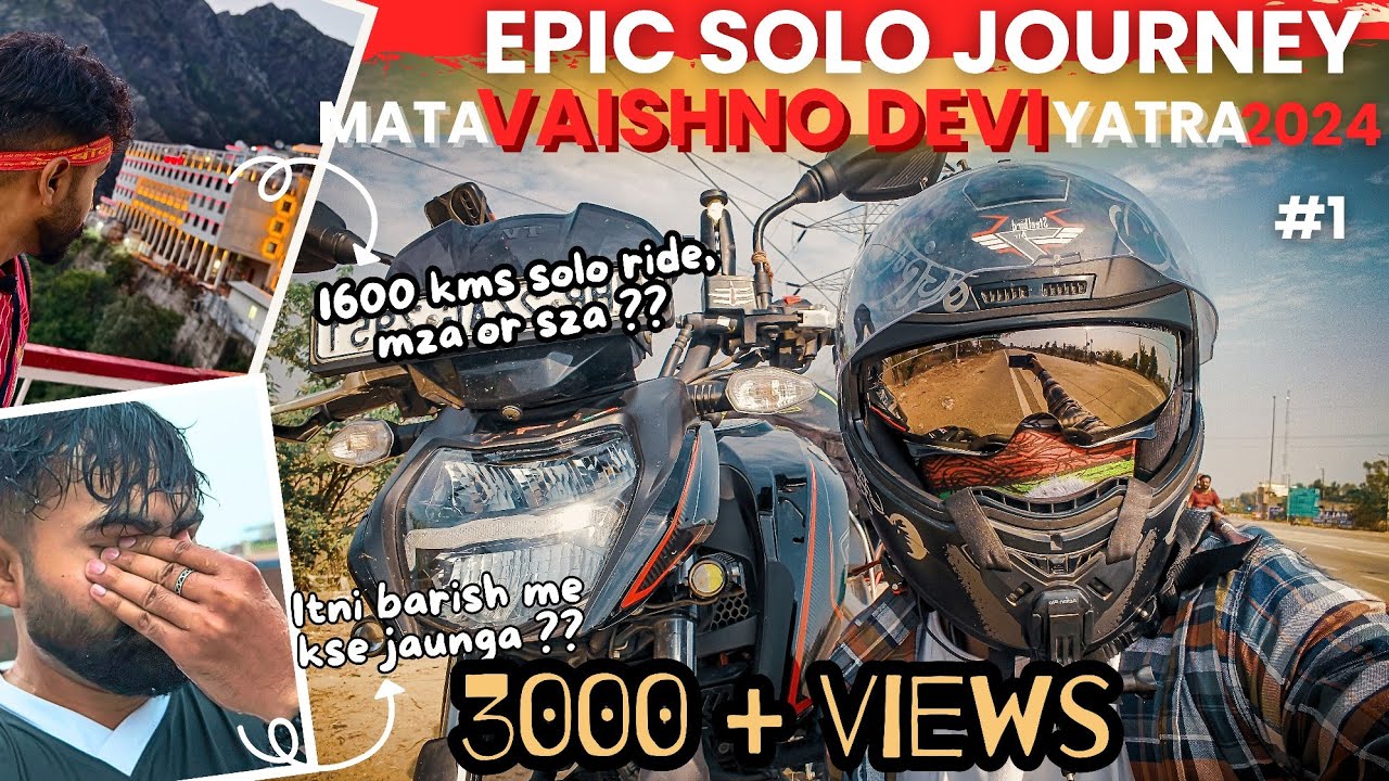 Sirsa to Vaishno Devi Bike Ride | Solo Travel on TVS Apache | Haryana to Katra Jammu Yatra Vlog