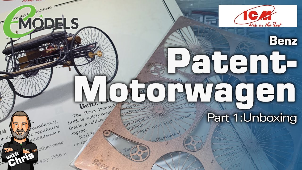 ICM 1/24 scale Benz Patent-Motorwagen (#24040) build. Part 1: Unboxing