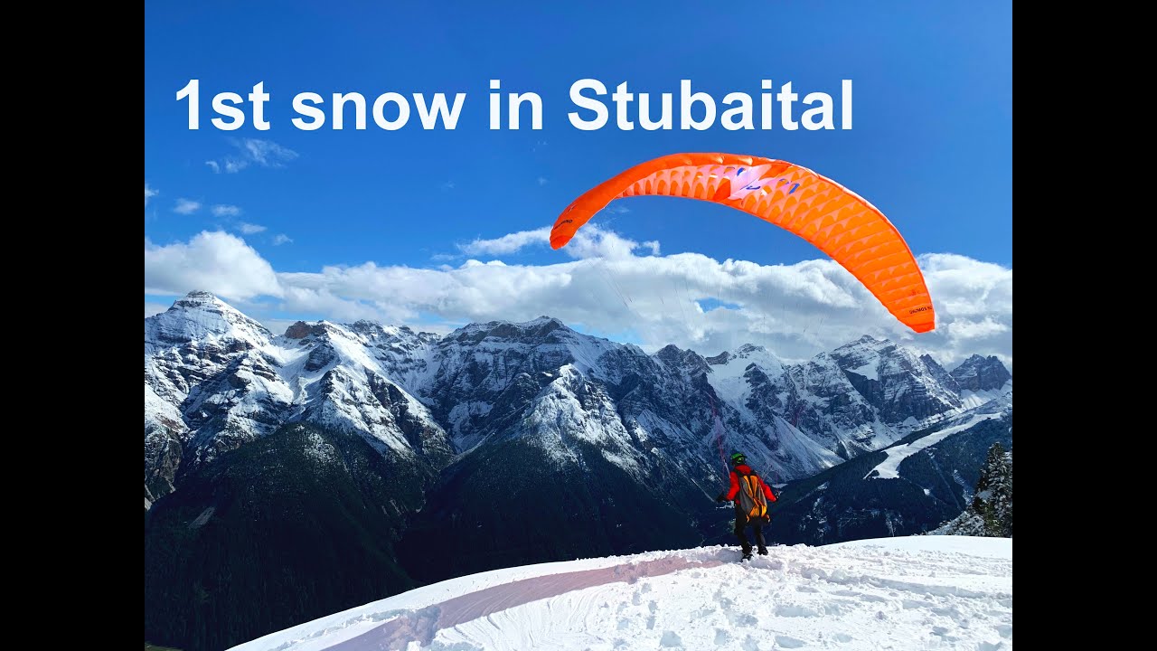 Stubai - flight over 1st snow