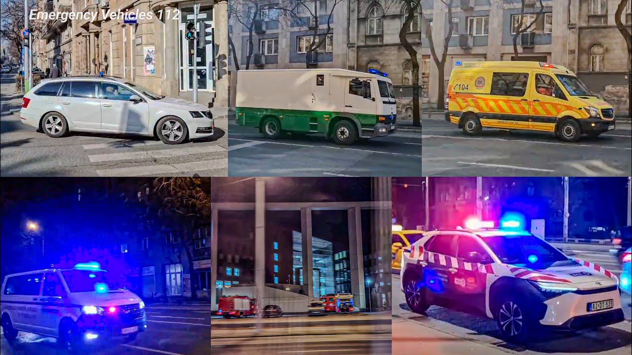 [Mini Compilation / Mini Compilație] Emergency Vehicles / Vehicule de Urgență în / in Budapesta