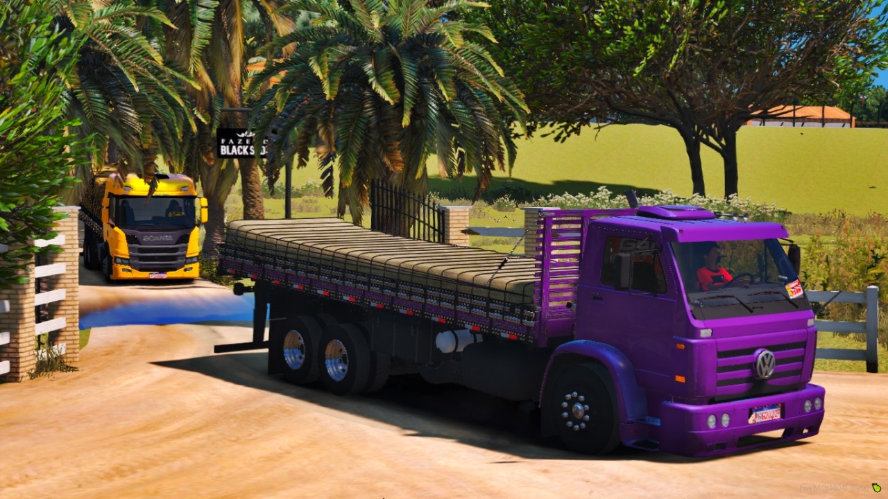 GTA 5 VIDA DE CAMIONEIRO: FIZ UM FRETE NA FAZENDA BLACKSTONE DO RENATO GARCIA DE CAMINHÃO
