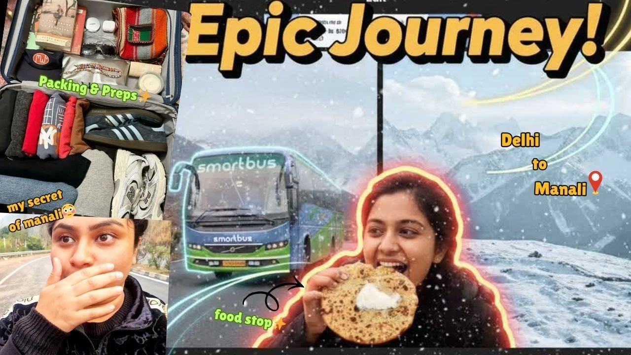 Delhi to Manali Bus Vlog | Packing to Mountains ❄️