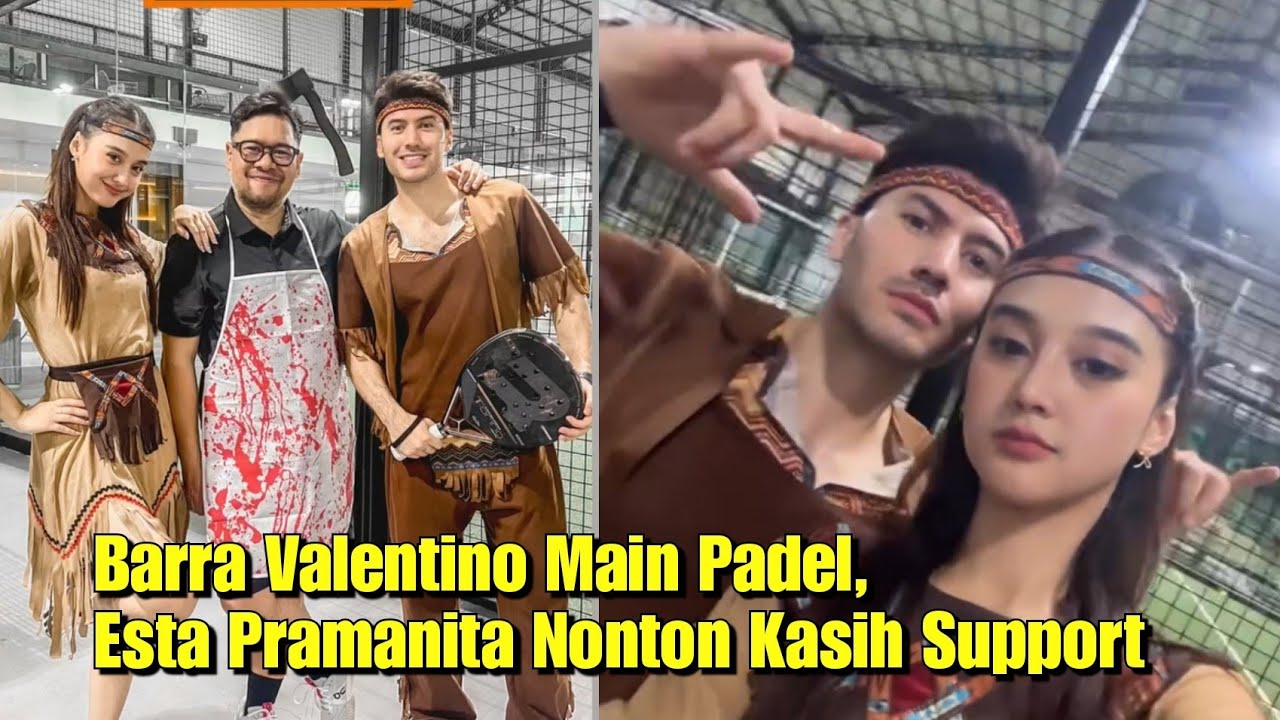 Esta Pramanita Datang Langsung Dukung Bara Valentino Main Padel Langsung Ke Lokasi
