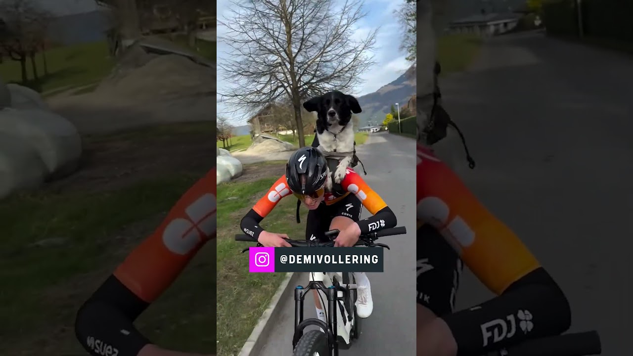 The best training partner! Coach Flo making sure Demi Vollering is in top shape for Milano-Sanremo🫡