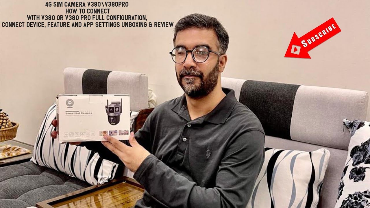How to connect V380 Sim Camera  | 4G Dual Lens camera setup  CCTV security sim camera connect review