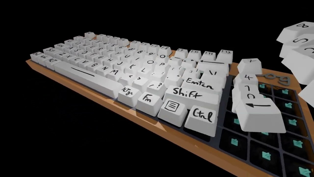 I made this keyboard animation on Blender !!!!(unofficial Film)