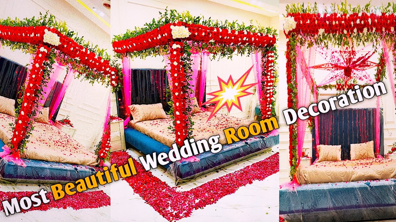 Wedding Room Decoration || First Night wedding Room Decoration ||