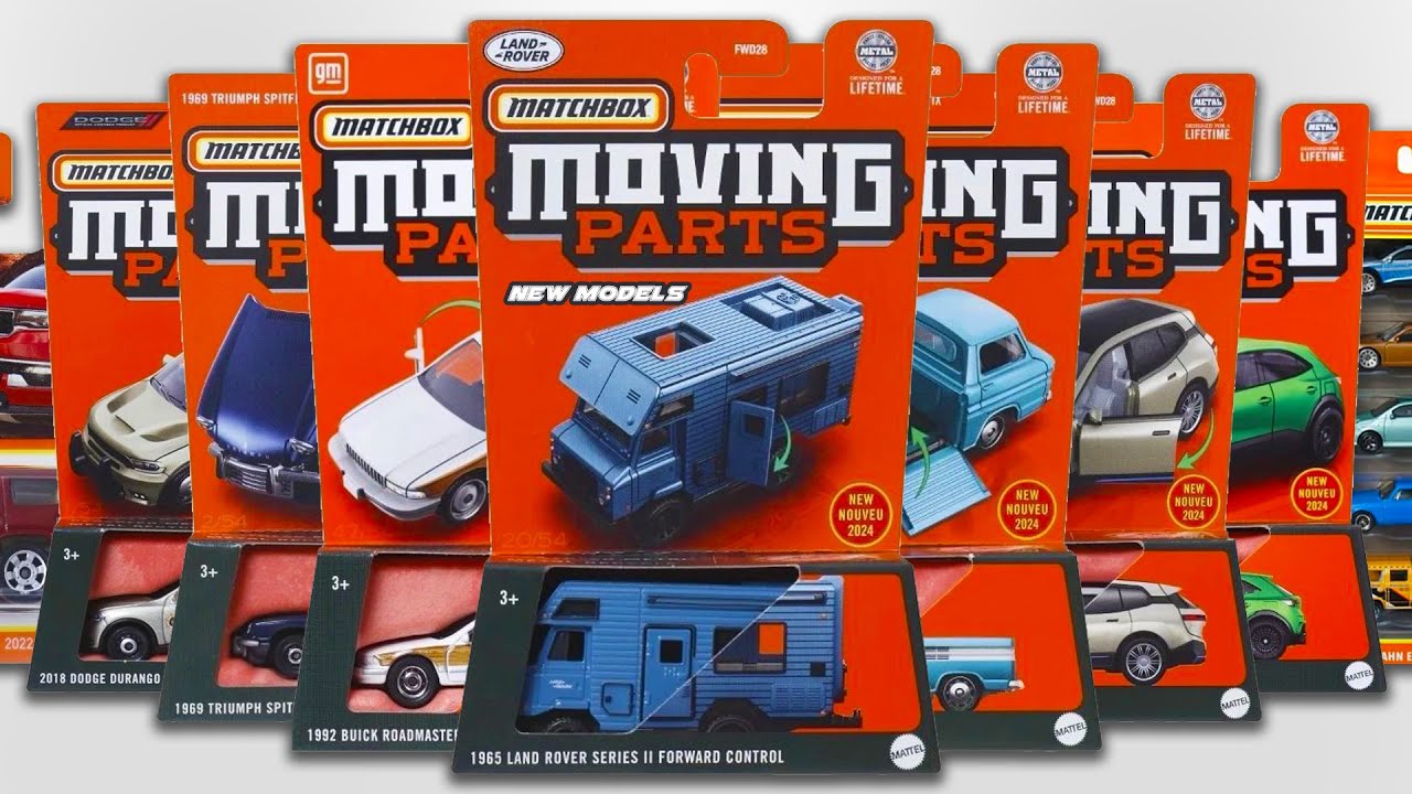 Витрина — подвижные части Matchbox, новые базовые предметы, полные наборы из 5 штук, Land Rover S...