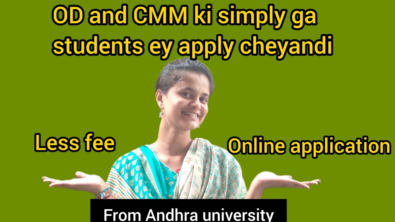 OD(original degree),CMM(consolidated marks memorandum)certificates from ANDHRA UNIVERSITY 🎓 