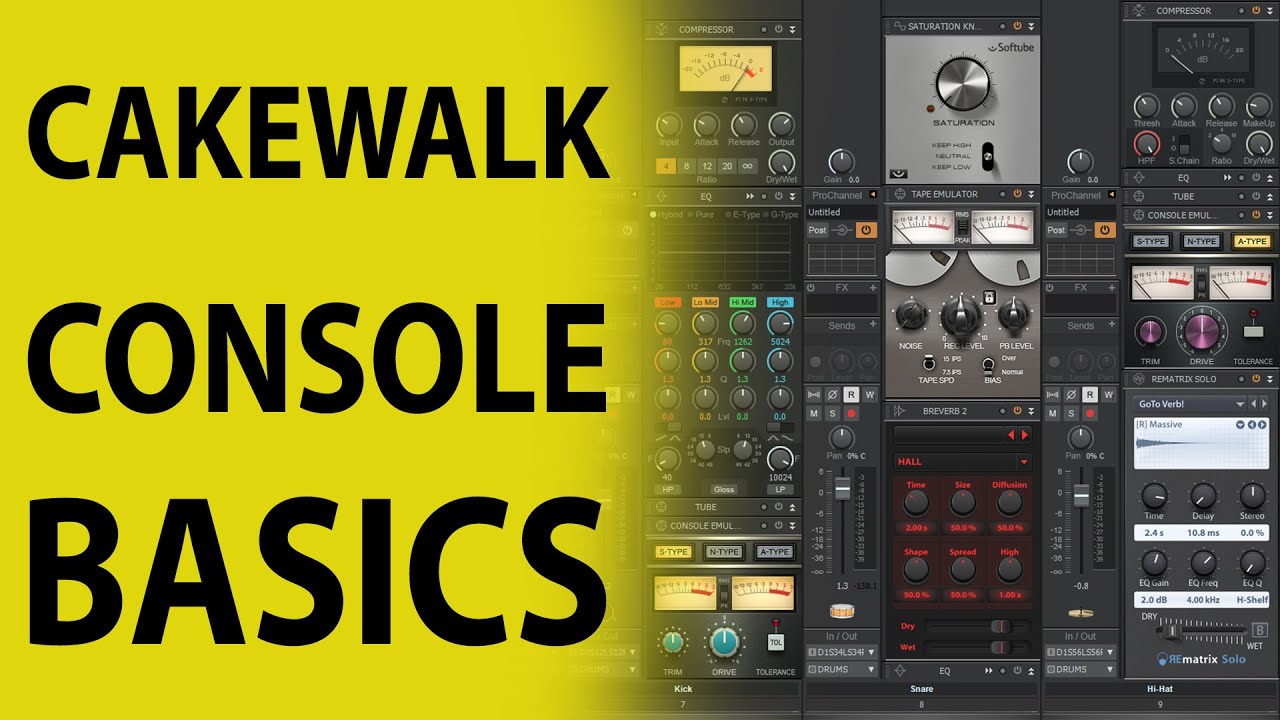 Как использовать Cakewalk от Bandlab — основы консоли и ProChannel