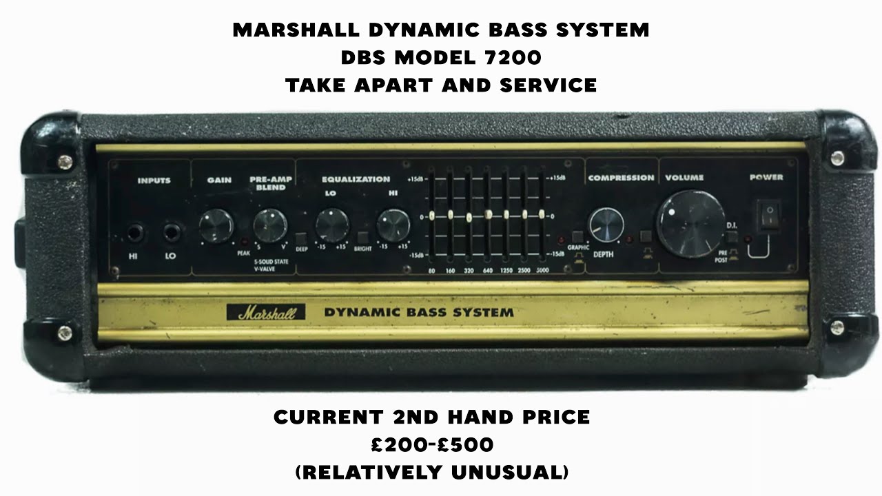 Басовый усилитель Marshall Dynamic Bass System(DBS) 7200 — разборка и обслуживание