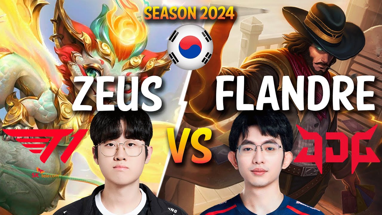 T1 Zeus vs JDG Flandre - Zeus SMOLDER vs Flandre TWISTED FATE Top - Patch 14.3 KR Ranked | lolrec