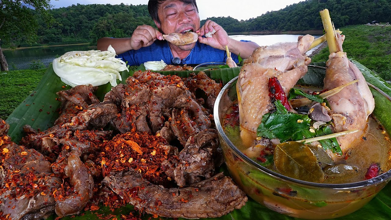 ต้มไก่บ้านกินกับน้ำพริกข่าจิ้นนึ่งเมนูบ้านๆลำแต๊ๆ-18-06-2024-
