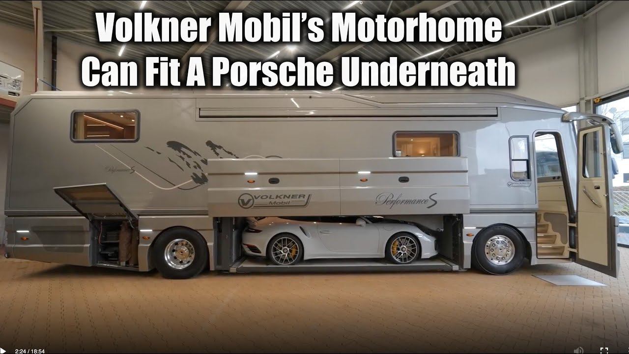 Автодом Volkner Mobil Performance S стоимостью 1,85 миллиона долларов может вместить Porsche.