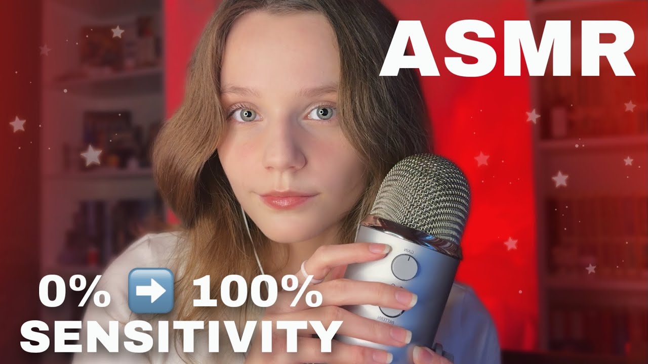 ASMR Mic Sensitivity Test (0% to 100%) 🔎 Mouth Sounds, Triggers