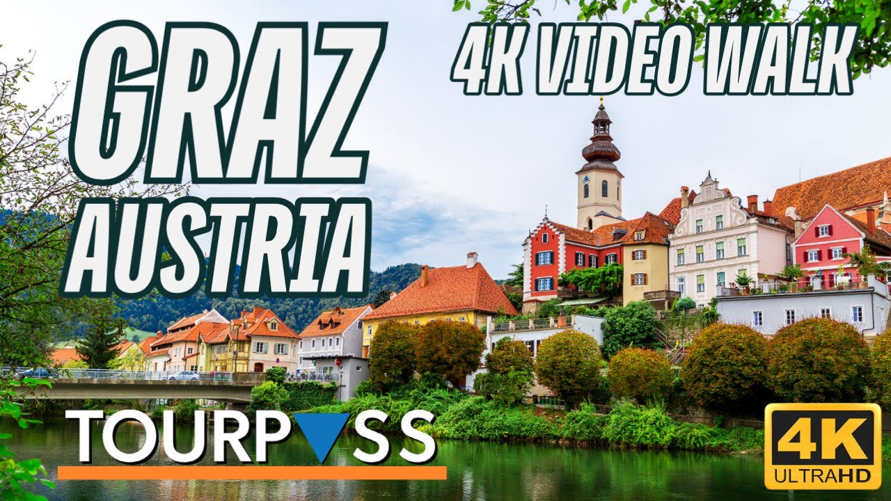 Graz, Austria Walking Tour - Warm Spring Day Virtual Treadmill Walk in 4K UHD