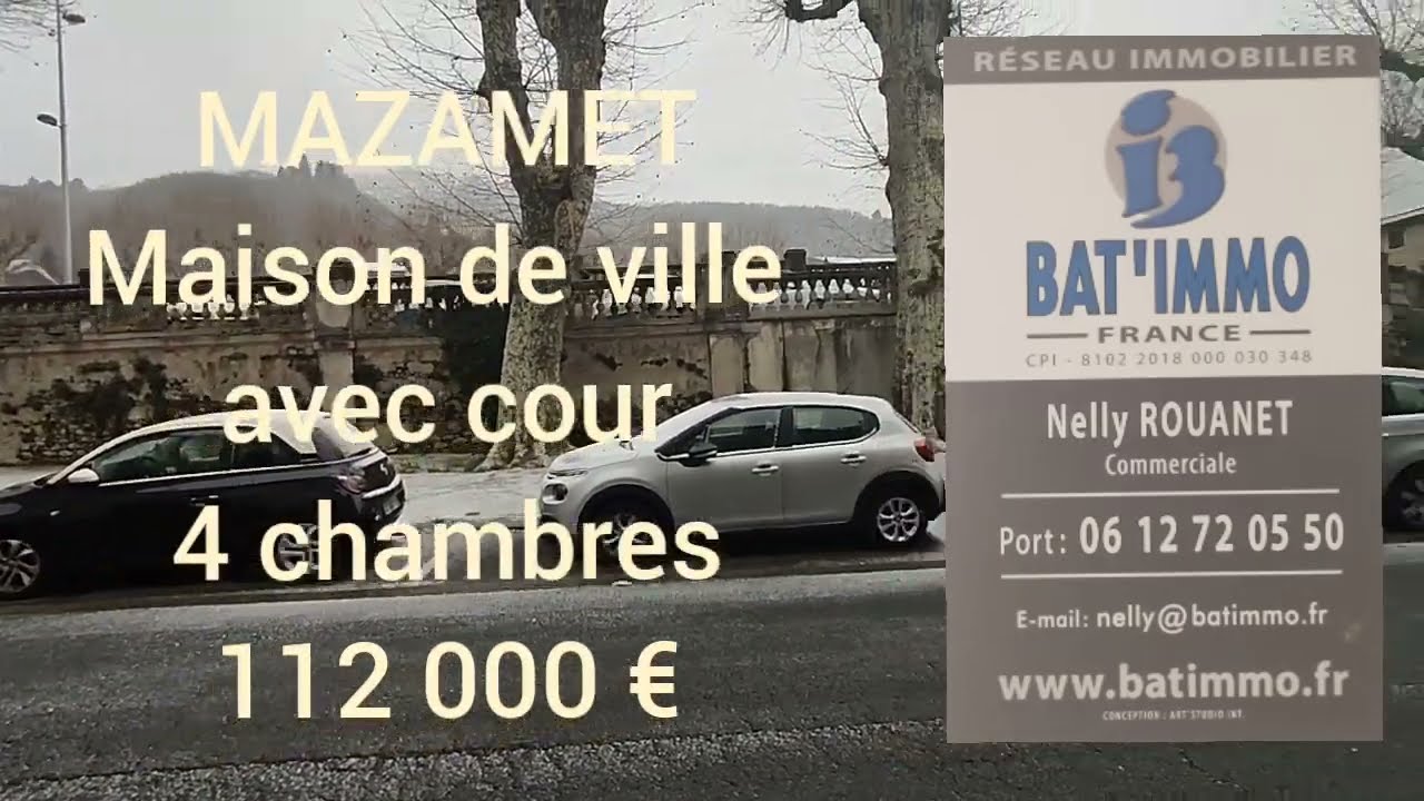MAZAMET - Maison de ville avec cour - 112 000 €