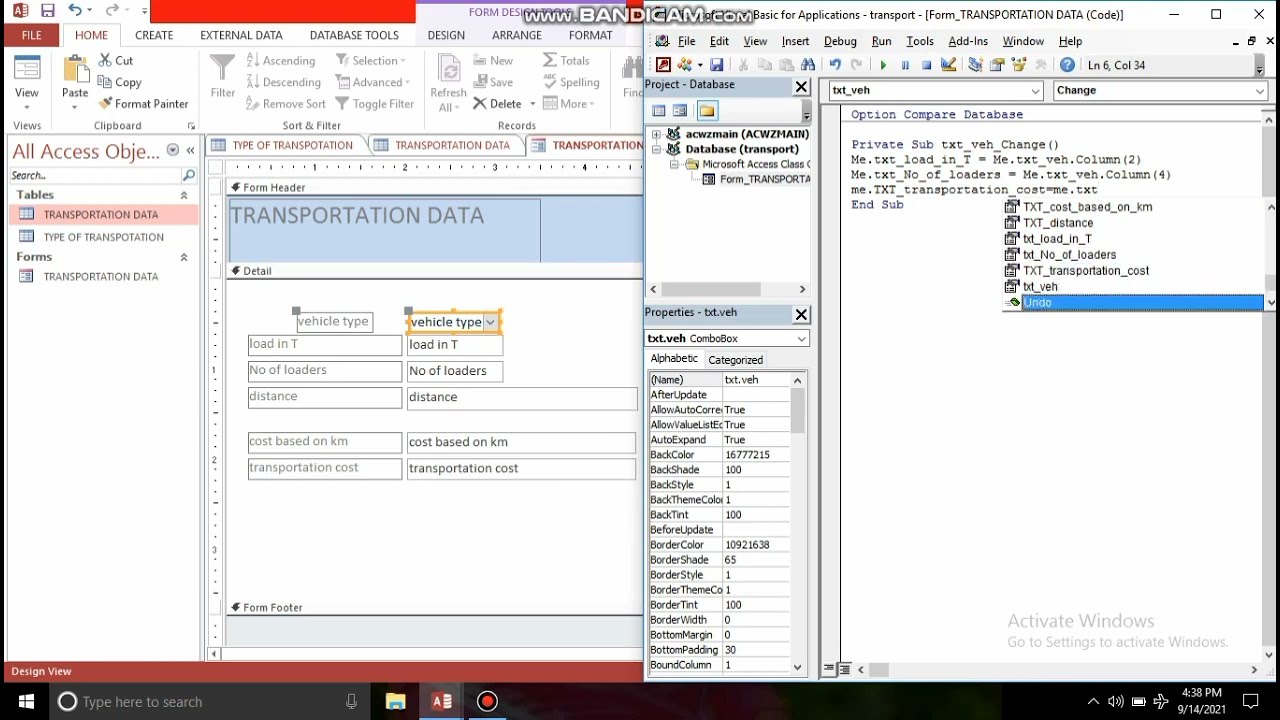 How to create Auto filling forms in Ms access