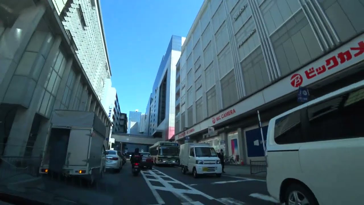【4K】京都駅ビル西駐車場 屋上立体駐車場