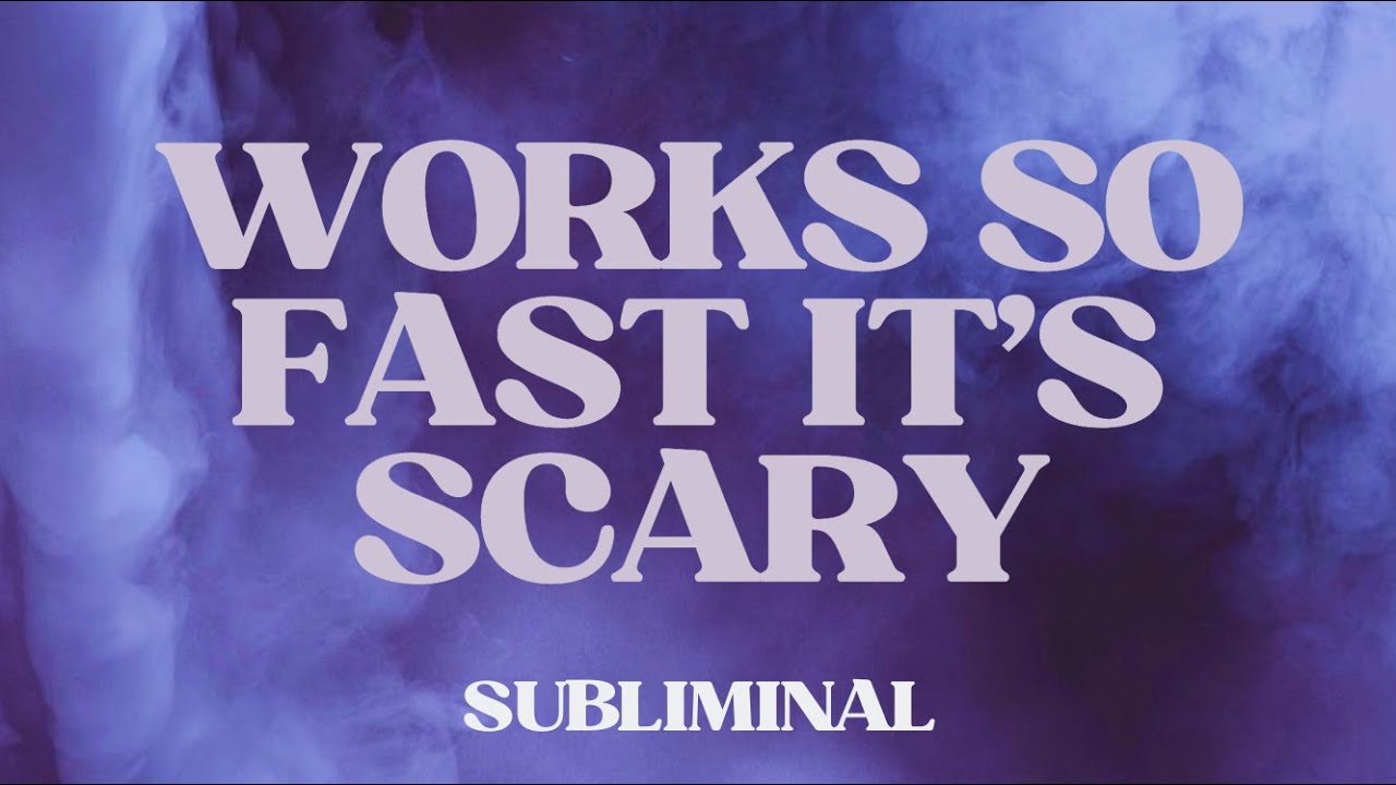 THIS SUBLIMINAL WORKS SO FAST IT’S SCARY [REAL RESULTS]