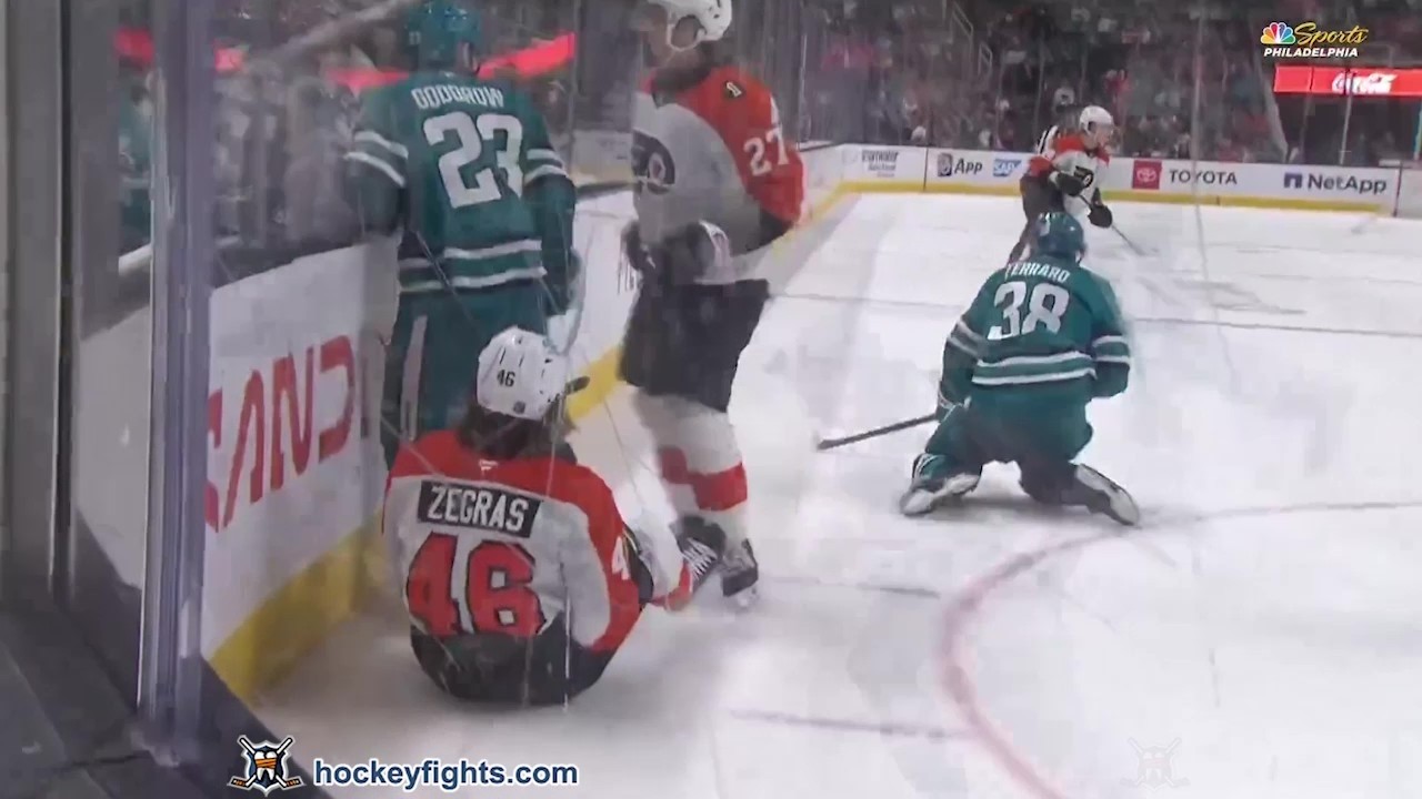 Barclay Goodrow vs Noah Cates | Mar 21, 2026 | San Jose Sharks vs Philadelphia Flyers