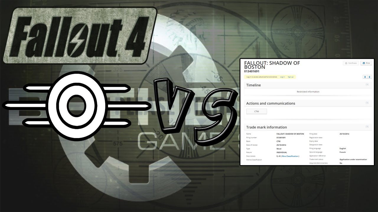 FALLOUT 4: Bethesda's Response To TS2299 vs The Trademarks! (FO4 Discussion)