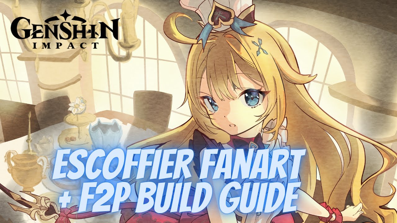 Genshin Impact: ❄️Escoffier Fanart + Ultimate F2P Build Guide #GenshinImpact #Escoffier #f2pbuild