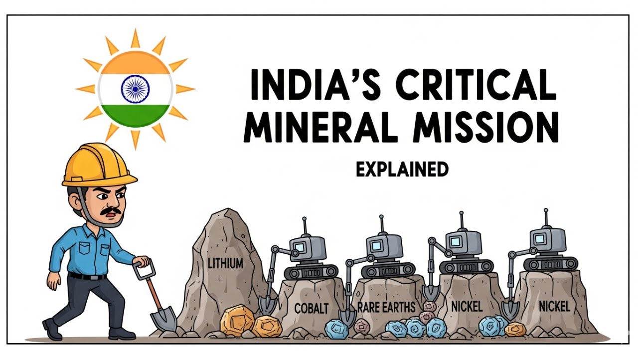 India’s Critical Mineral Mission Explained | NCMM 2024 | UPSC, Banking, SSC, RBI, NABARD