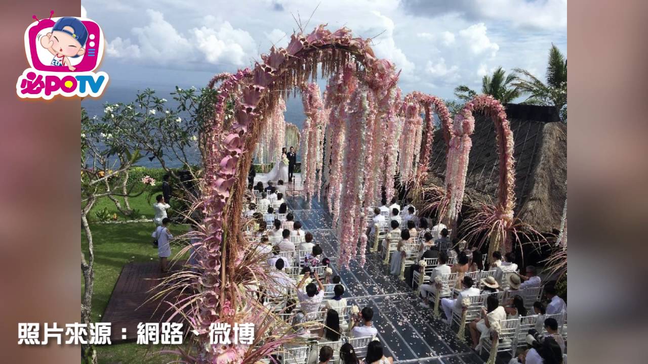 《必PO娛樂》林心如、霍建華浪漫婚禮照片錦集