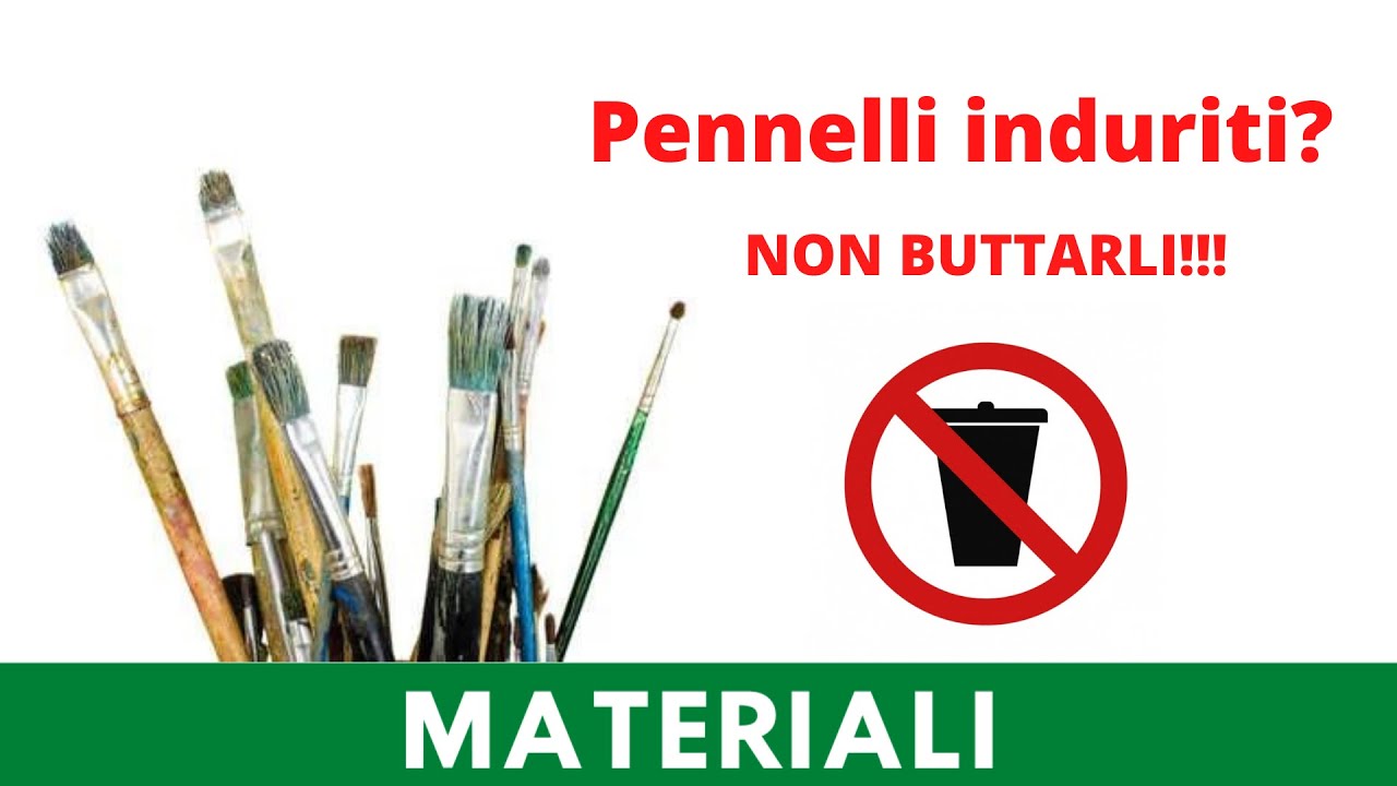 Come pulire un pennello indurito da colore acrilico o vernice - RECUPERO ESTREMO ⚠